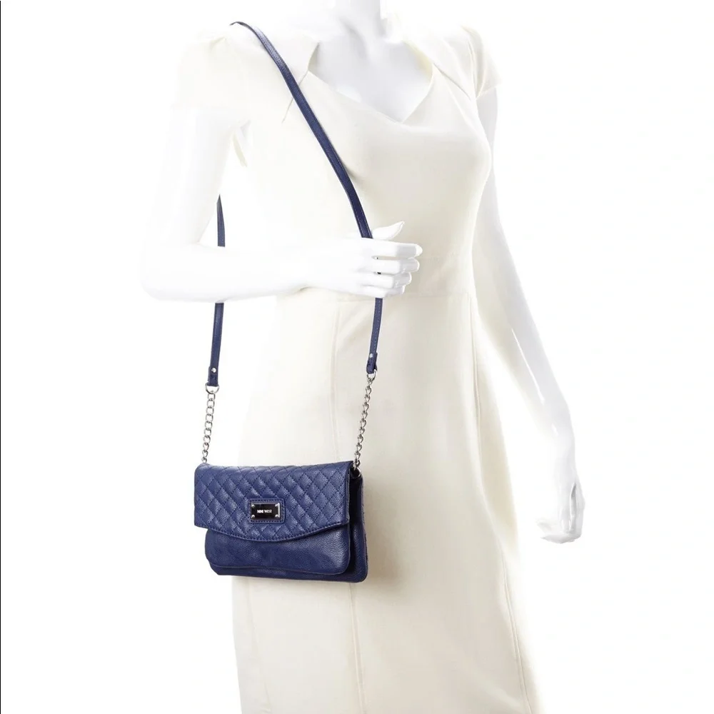 Nine West Pacific Blue Quilted Tunnel Crossbody - Picture 3 of 9